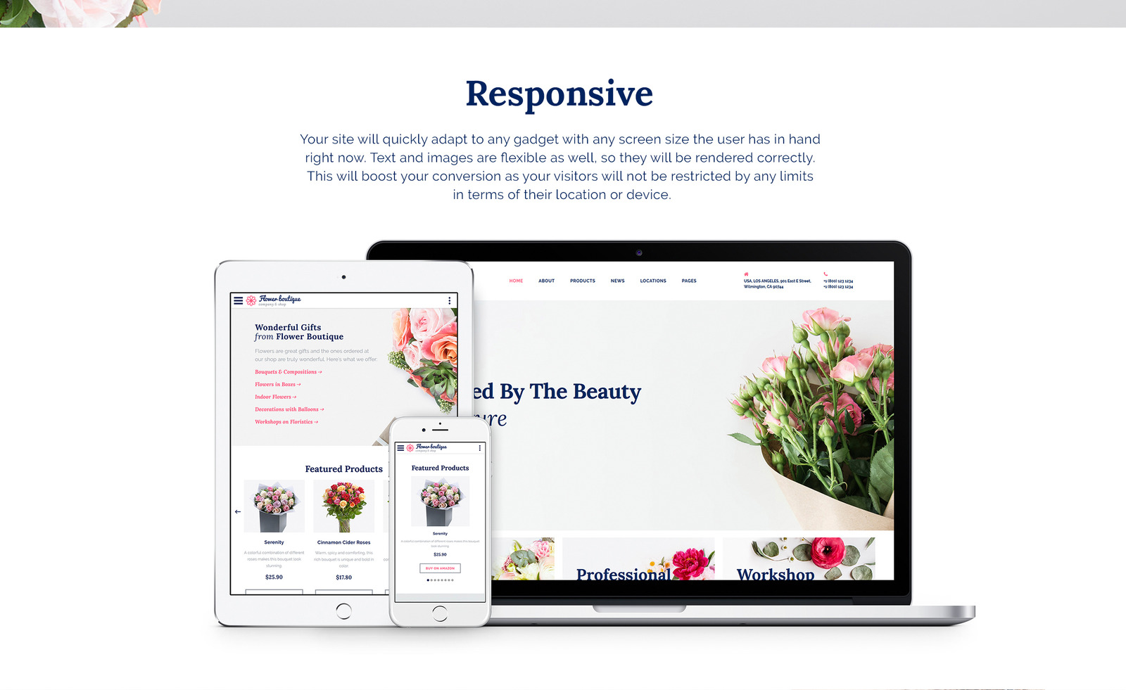 Flower Boutique Multipage HTML5 Website Template