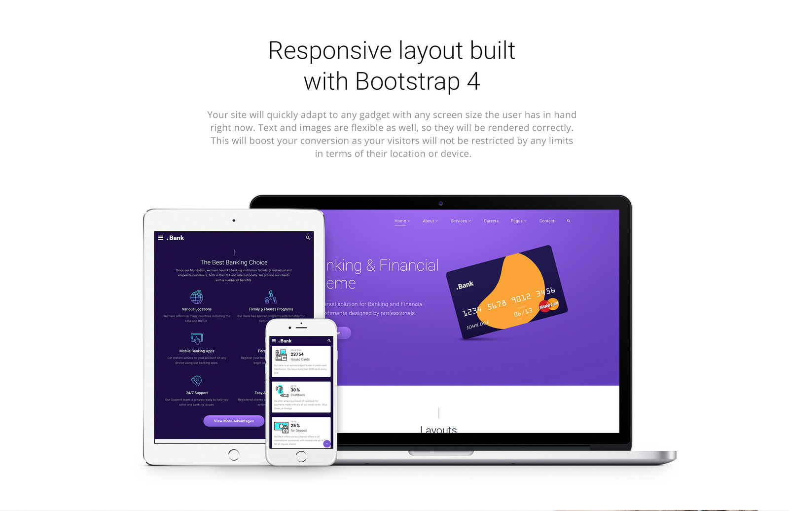.Bank Finance & Banking Multipage Bootstrap 4 site Template