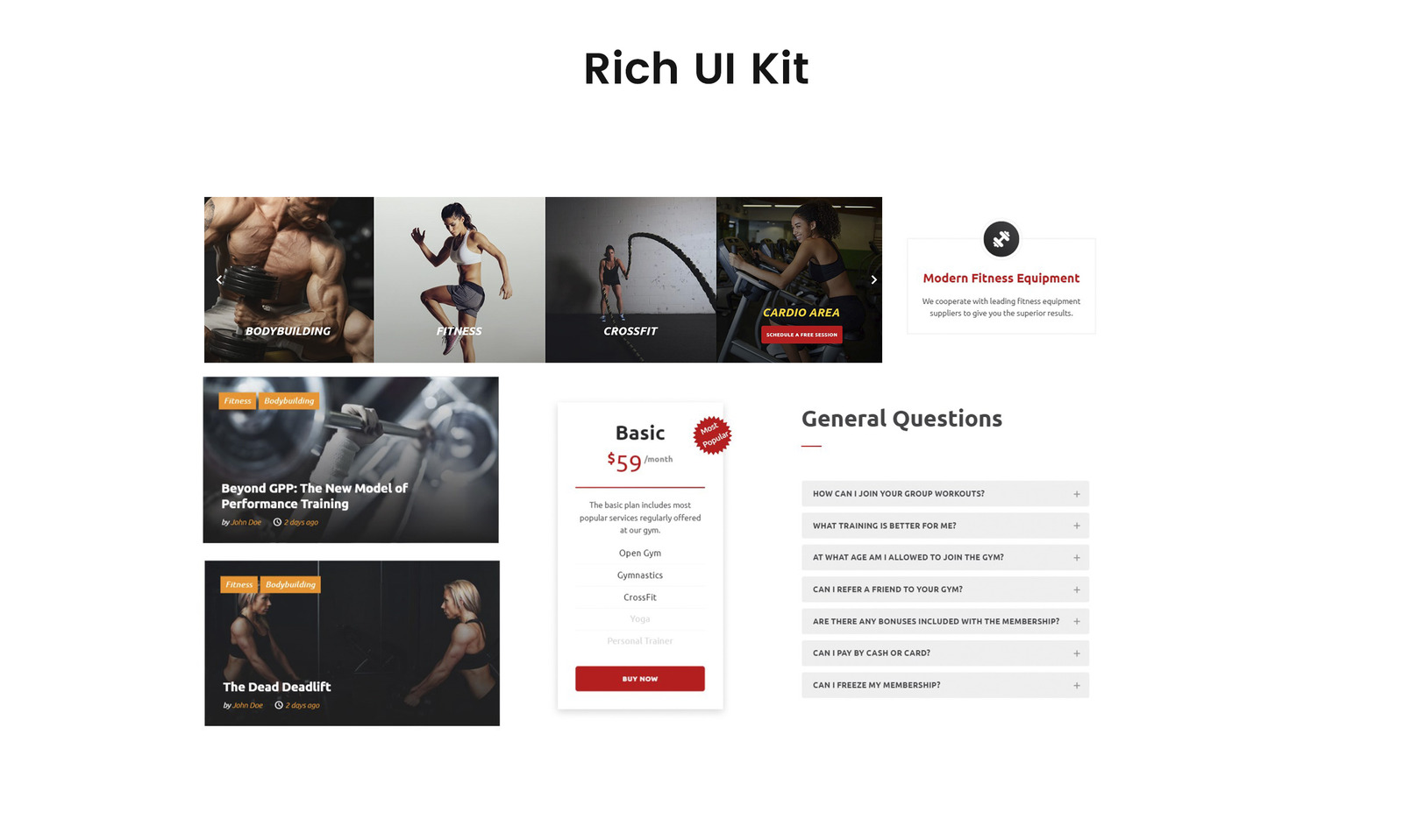 FitTime - Fitness Studio Responsive HTML5 Landing Page Template