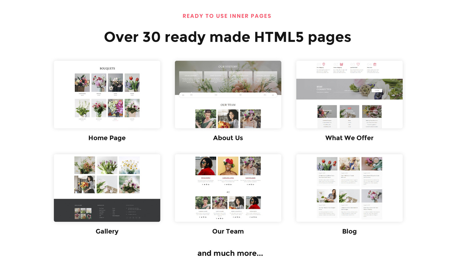 Florium - Flower Store Modern Multipage HTML Website Template