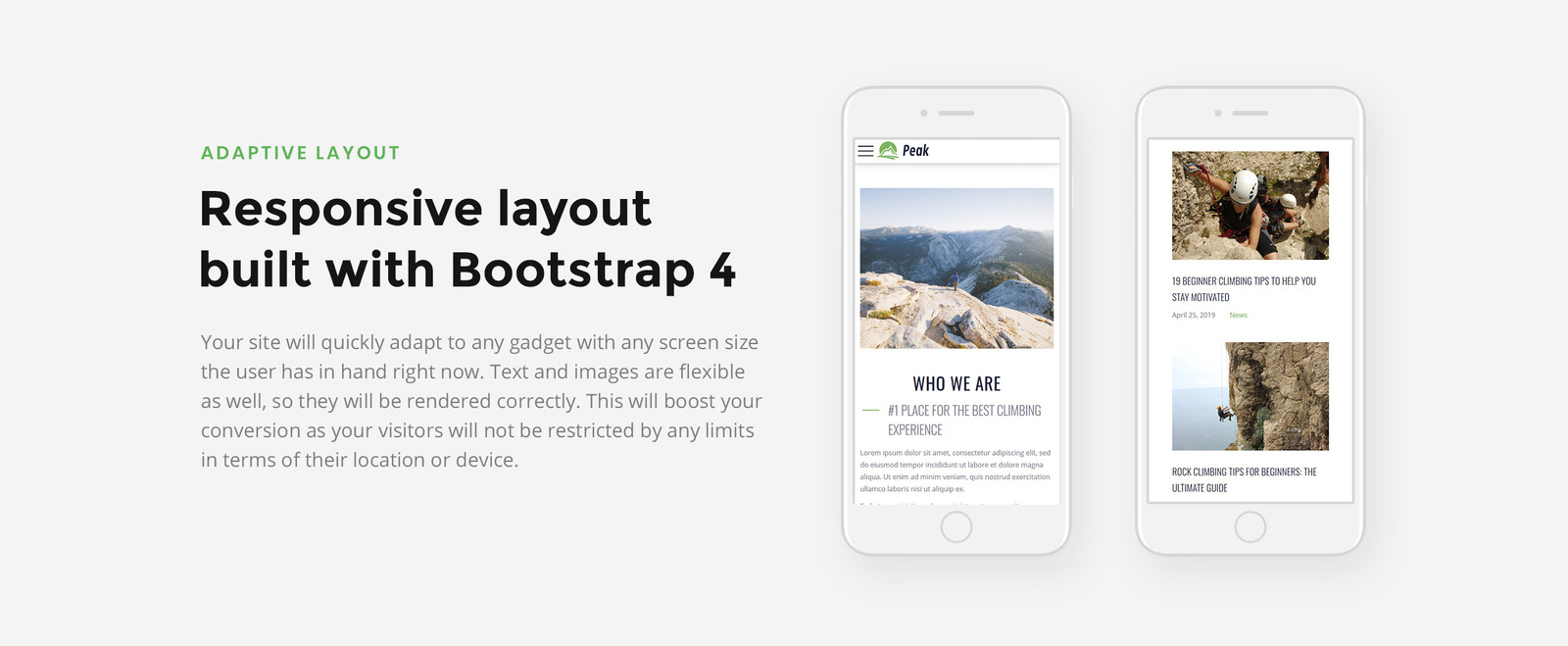 Peak - Climbing Multipage Clean HTML Website Template