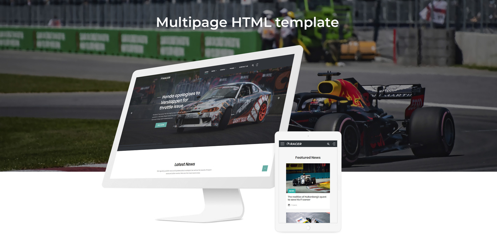 Racer - Car Sports News Website Template - TemplateMonster
