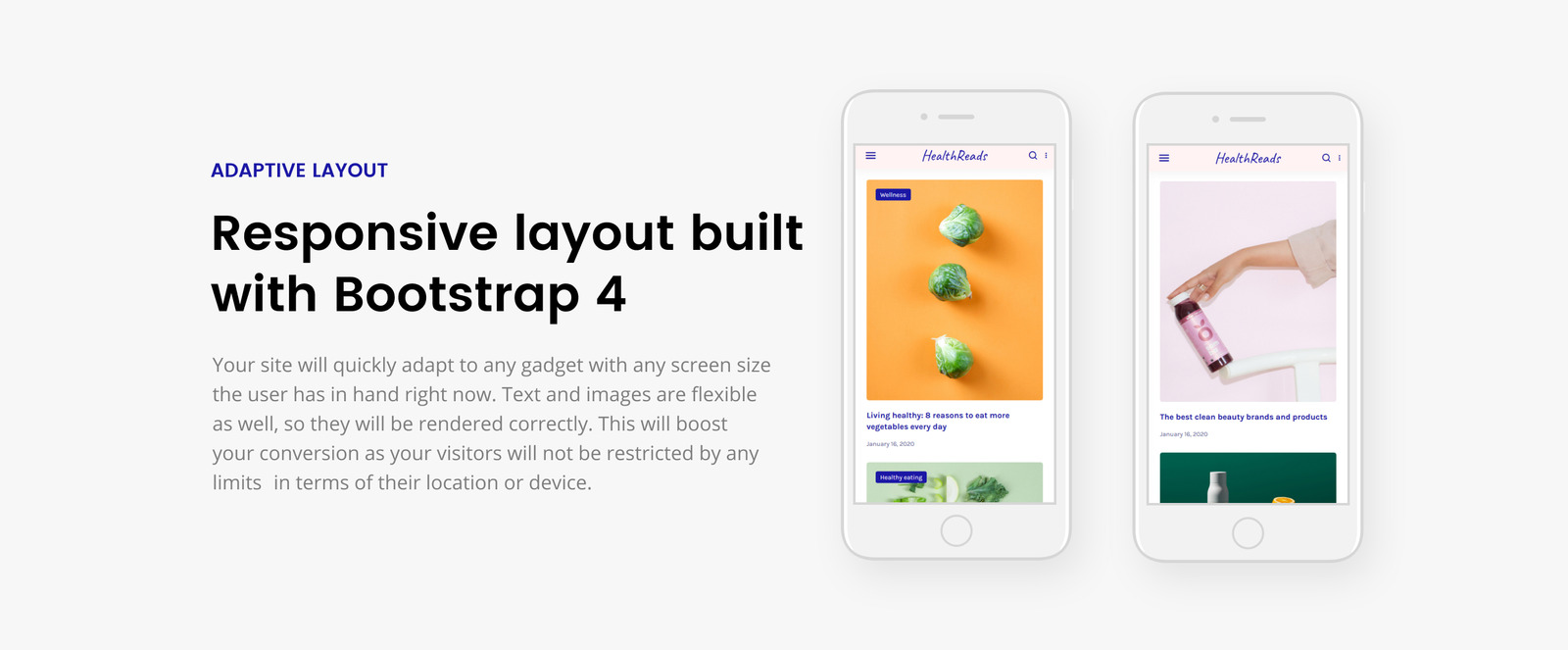 HealthReads - Healthy Living Website Template
