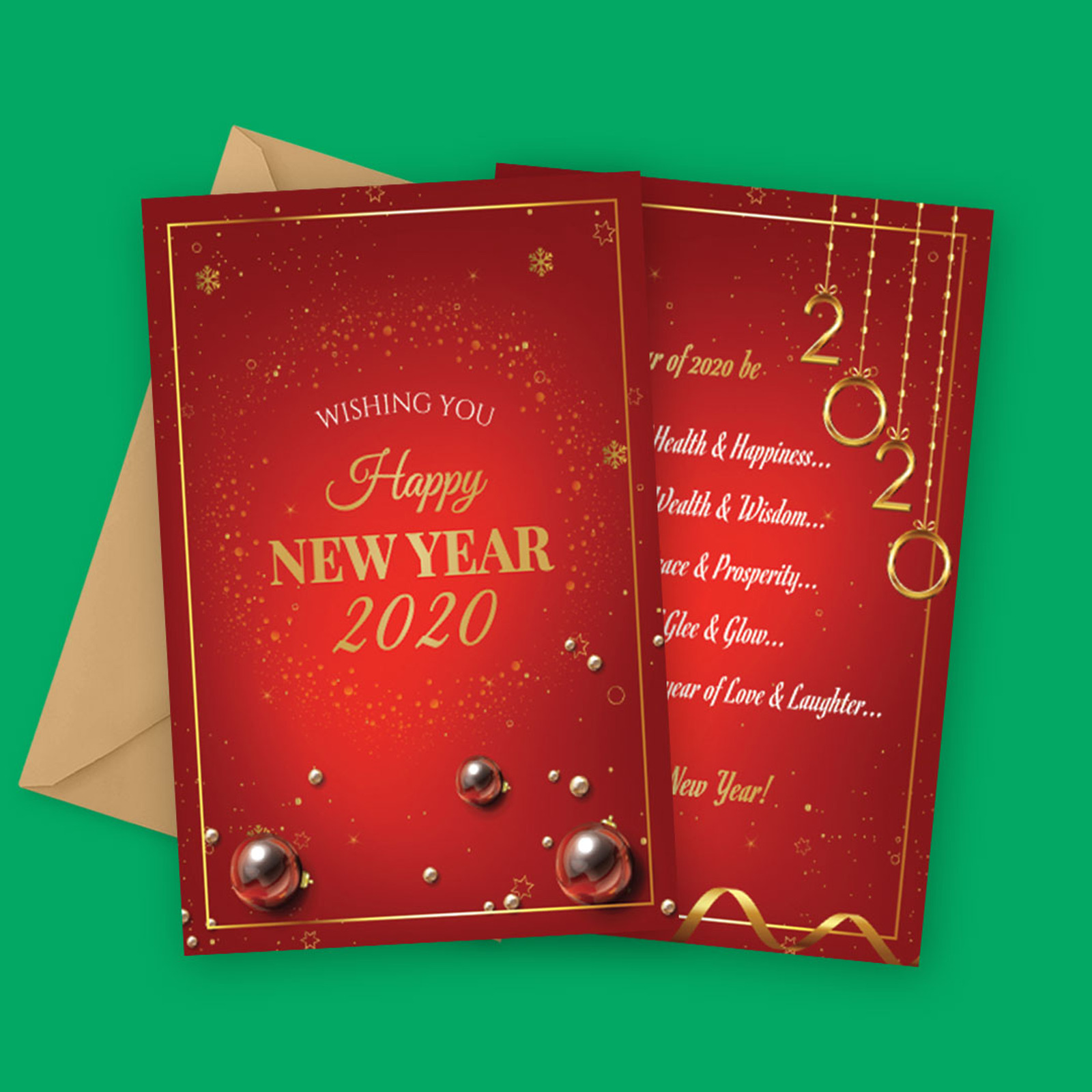 New Year Greeting Card Corporate Identity Template 147070