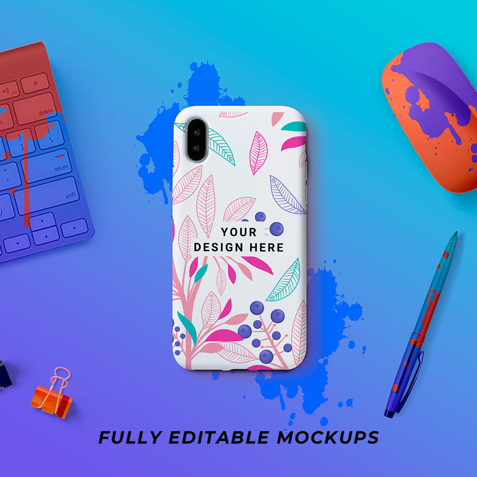 Mobile Cover product mockup 151642 TemplateMonster