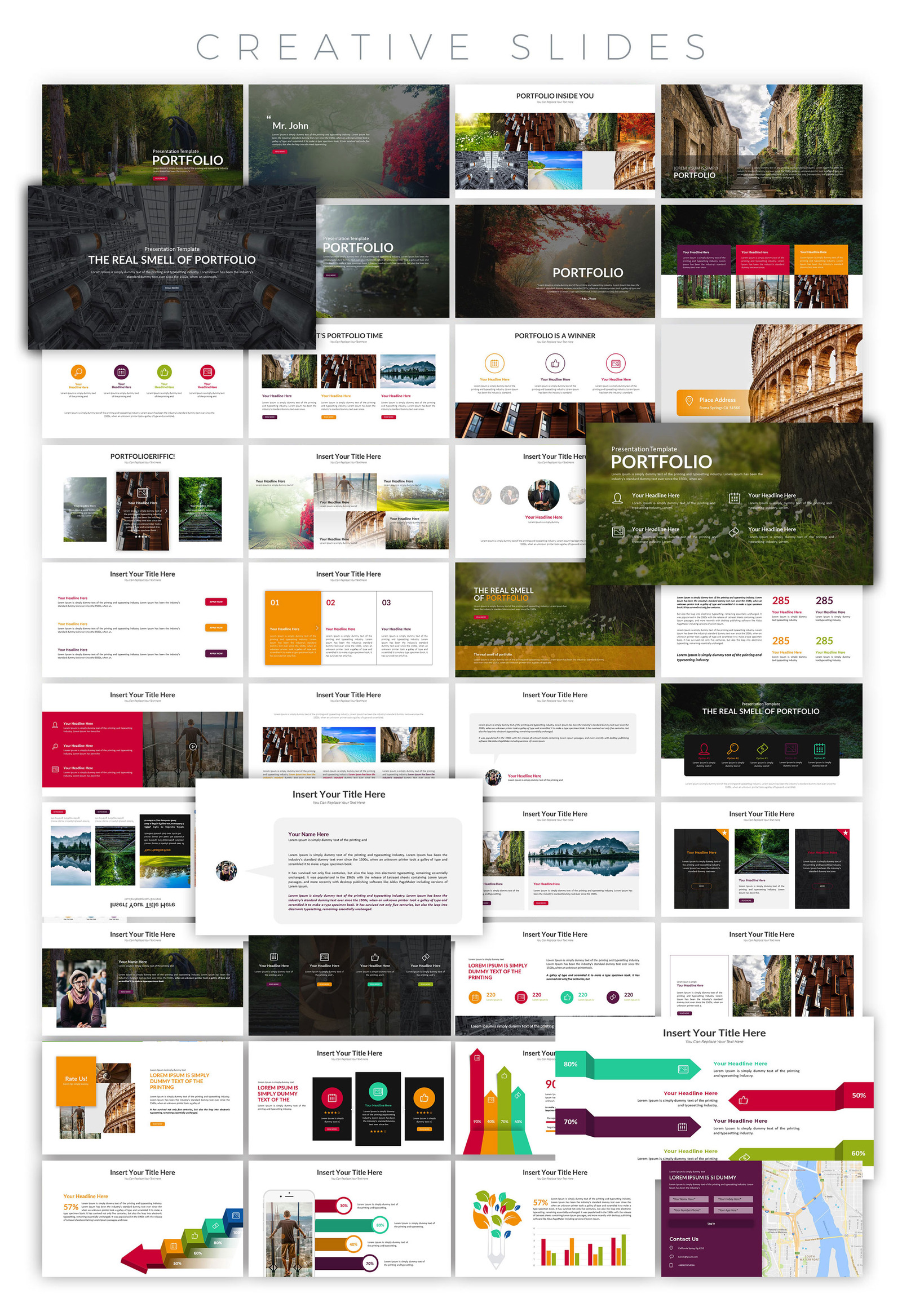 Portfolio Presentation PowerPoint template - TemplateMonster