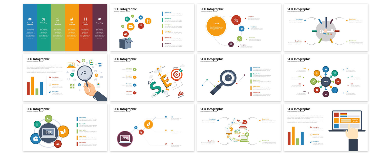 SEO Presentation - Infographic PowerPoint template