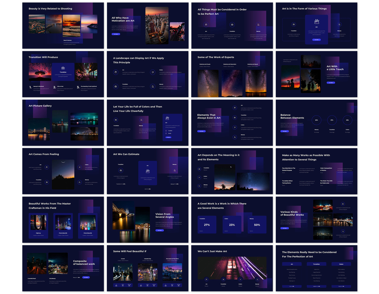 Photography Gallery Presentation PowerPoint template