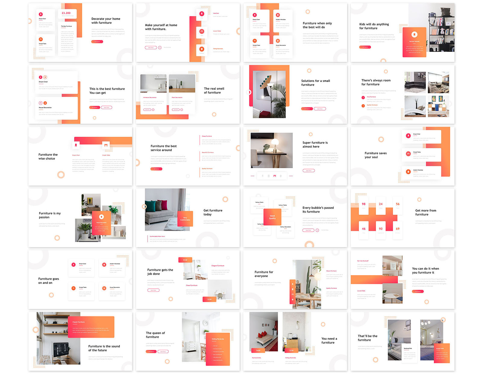 Furniture Presentation PowerPoint template TemplateMonster