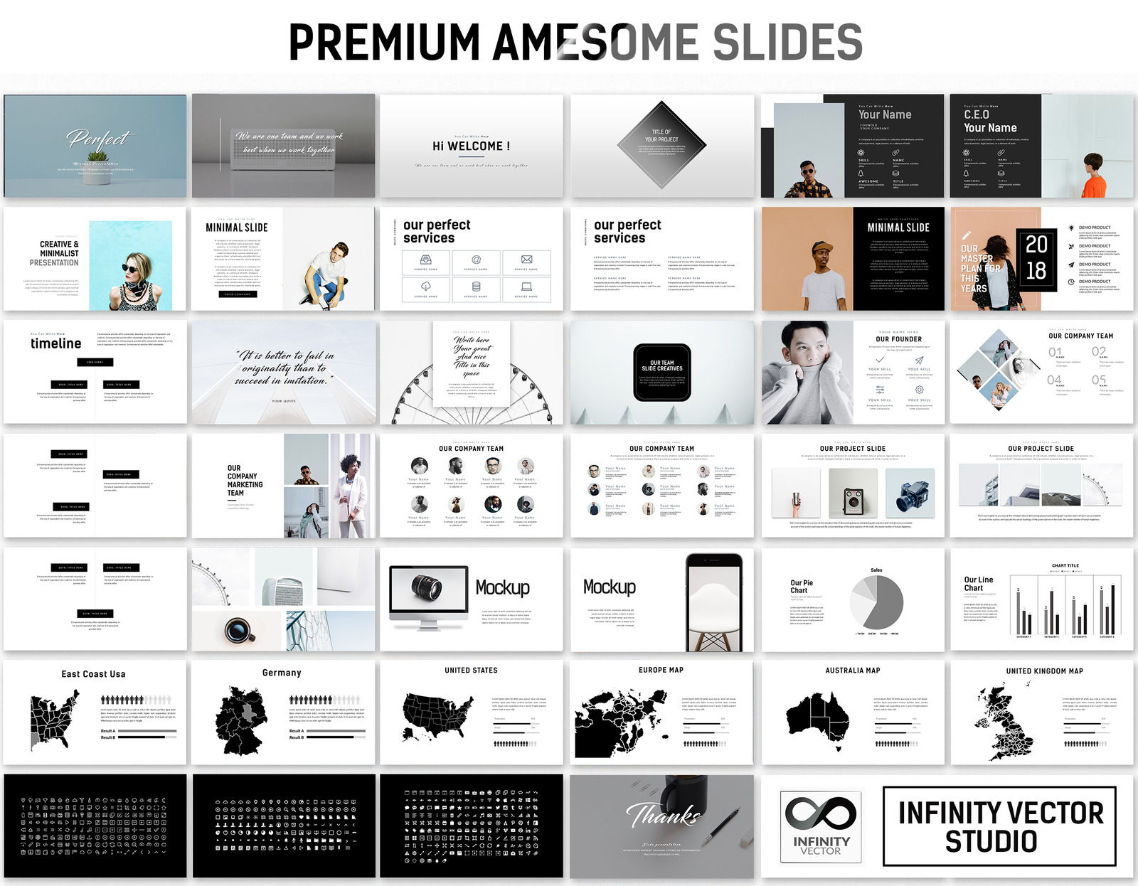 Perfect - Minimal Presentation PowerPoint template
