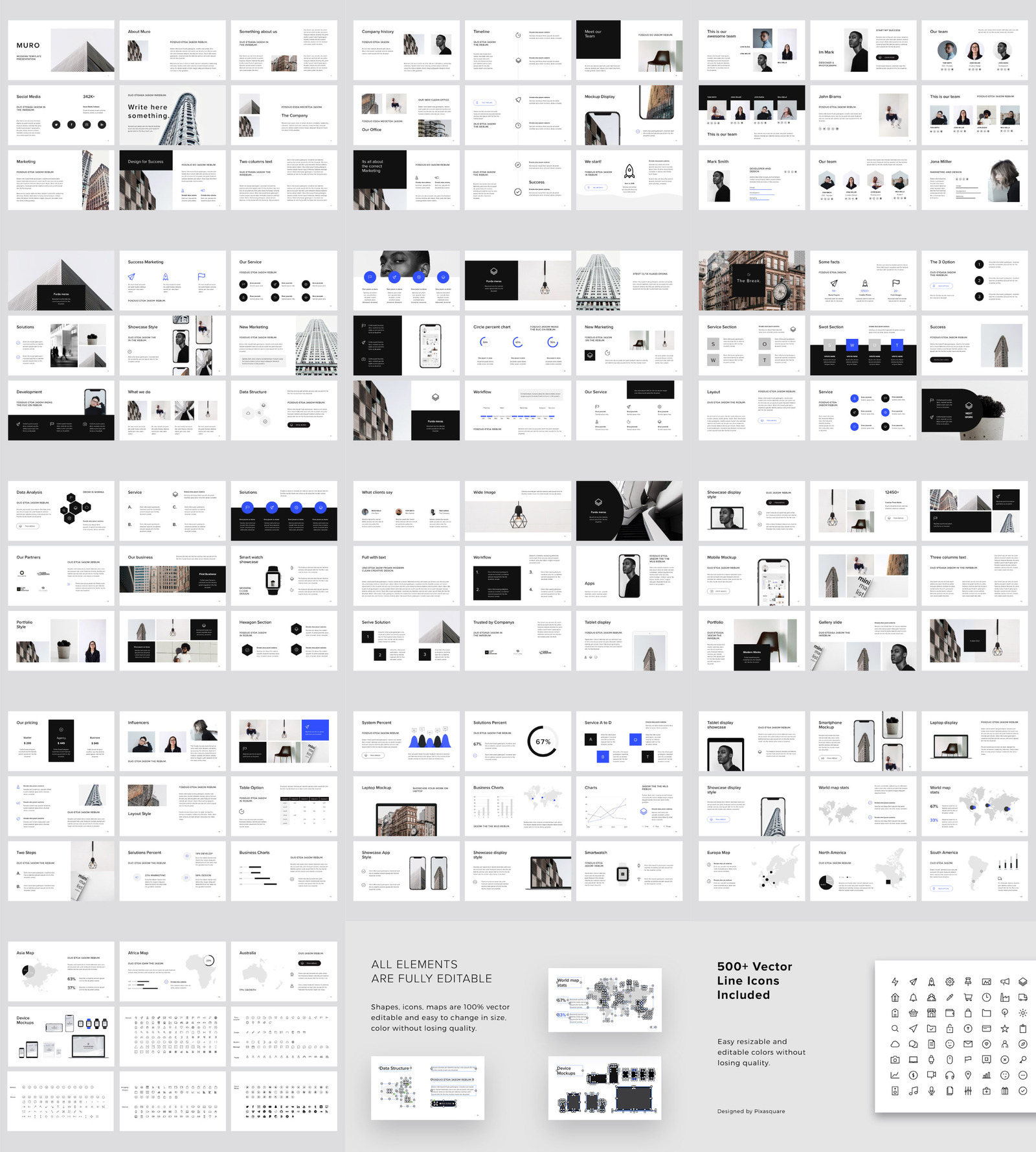 MURO - PowerPoint template #75386 - TemplateMonster