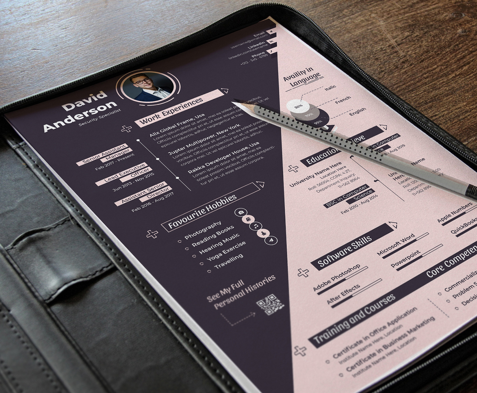 Modern & Creative Editable Word Apple Pages Resume Cv Template