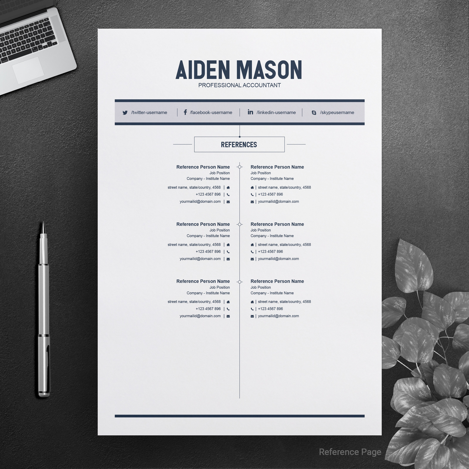 Clean & Creative Resume Template #74526 - TemplateMonster