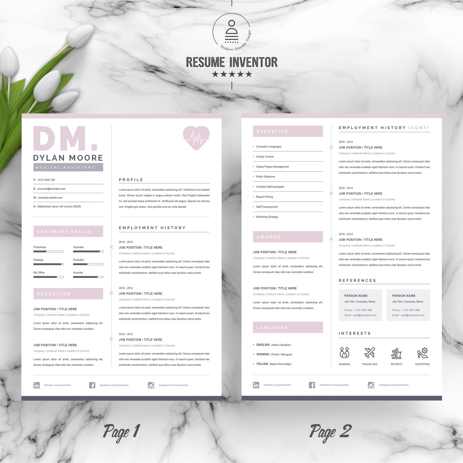 Doctor Resume Template #79631 - TemplateMonster