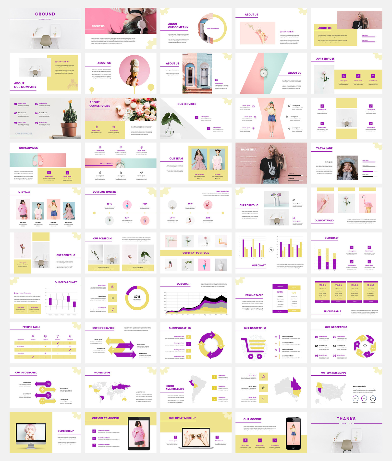 Ground PowerPoint template #78427 - TemplateMonster