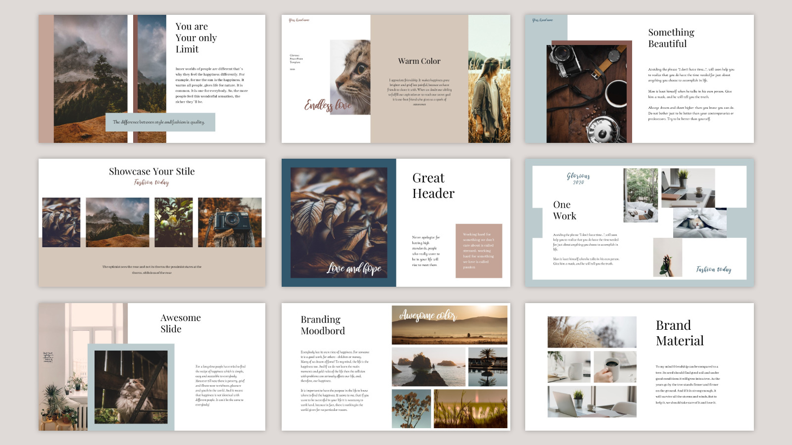 Glorious presentation PowerPoint template - TemplateMonster