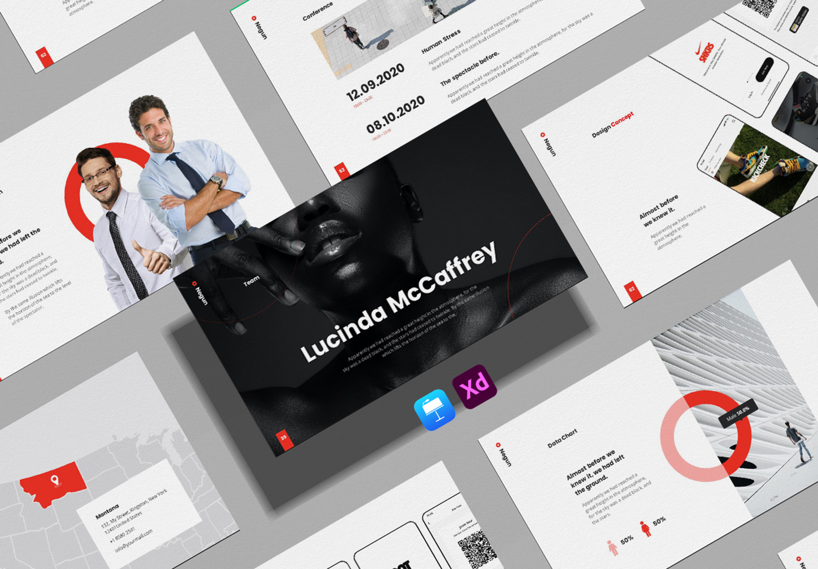 Negun Smooth Animated Keynote template TemplateMonster