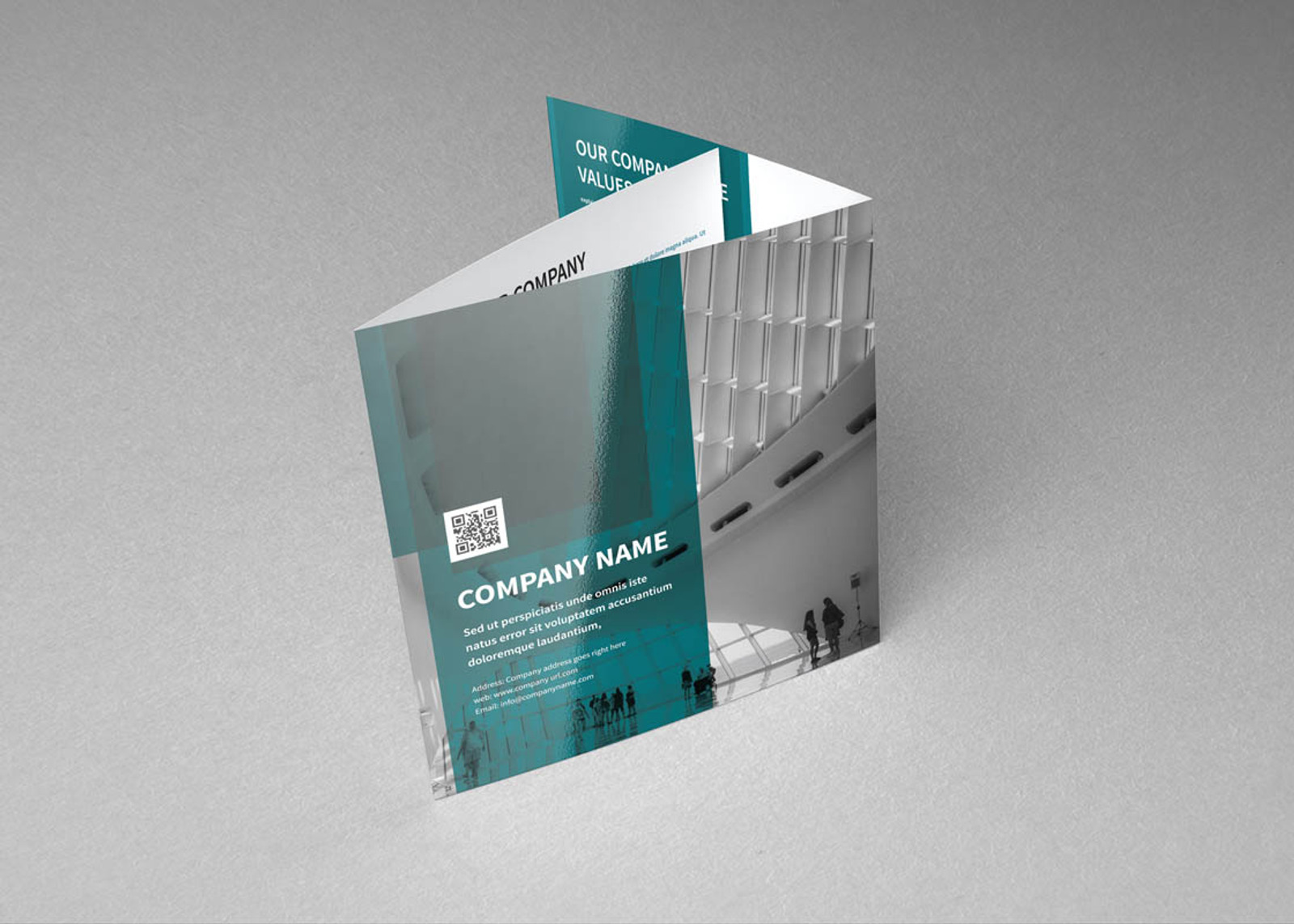 Square Trifold Brochure - Corporate Identity Template