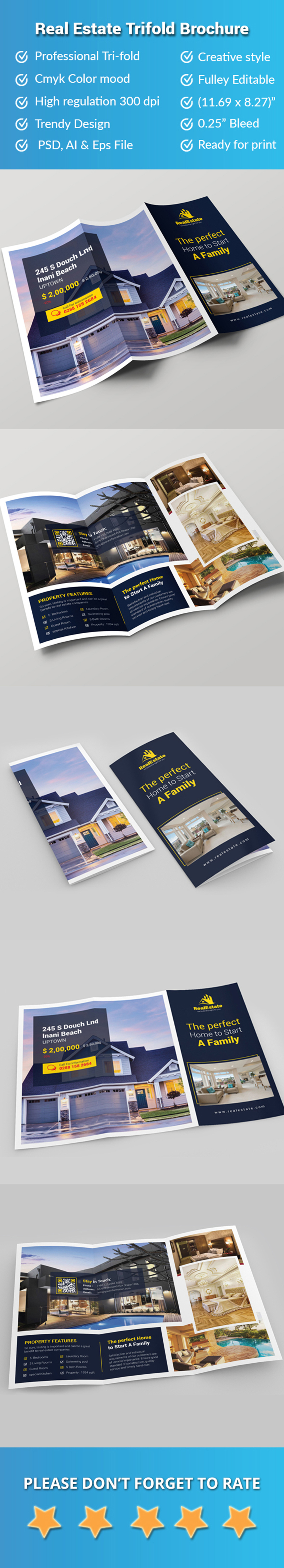 Real Estate Trifold Brochure - Corporate Identity Template