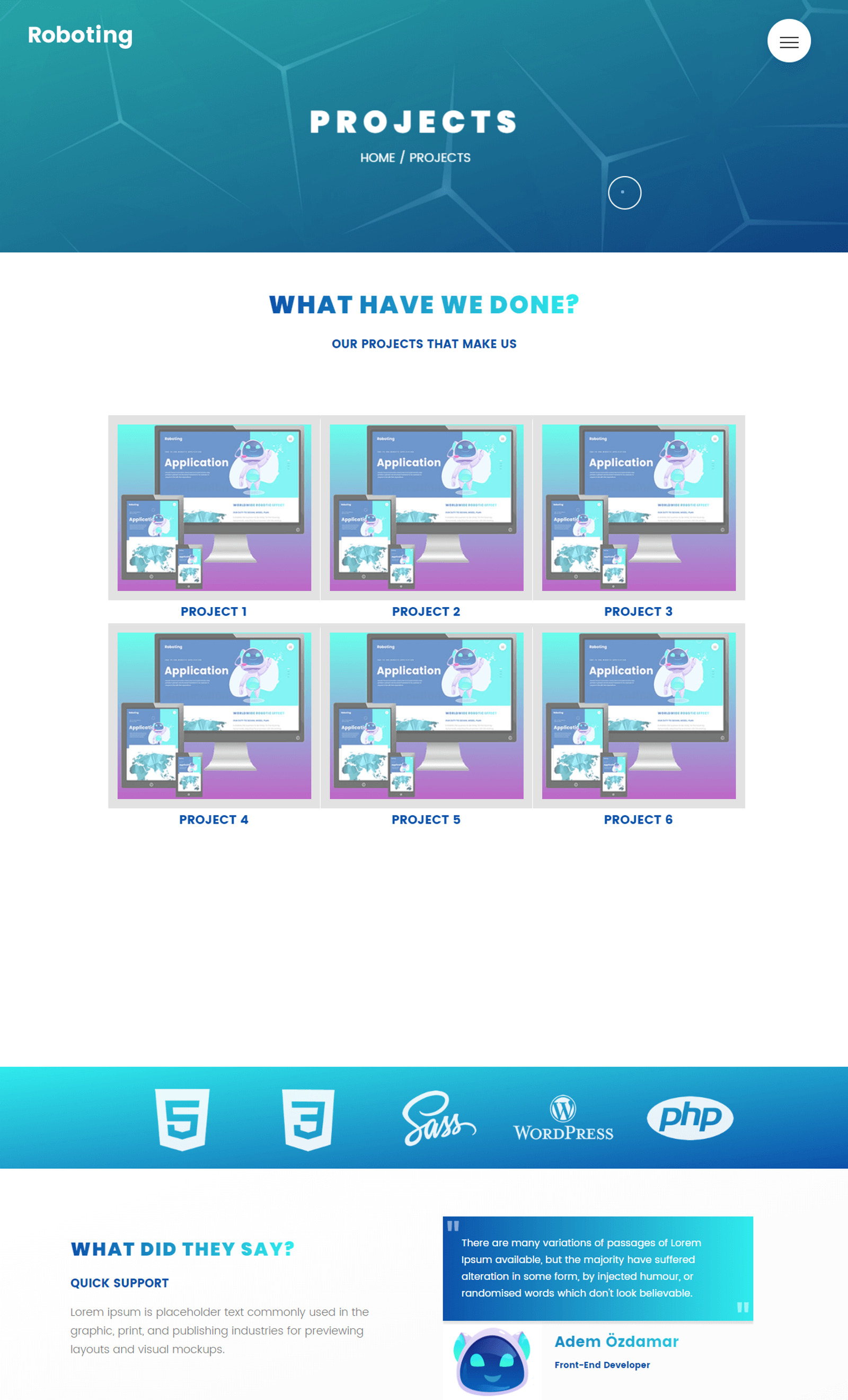 Roboting Creative Html5 & Css3 Responsive Theme Website Template