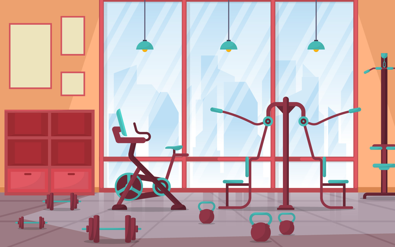 Sport Center Modern Illustration 125243 TemplateMonster