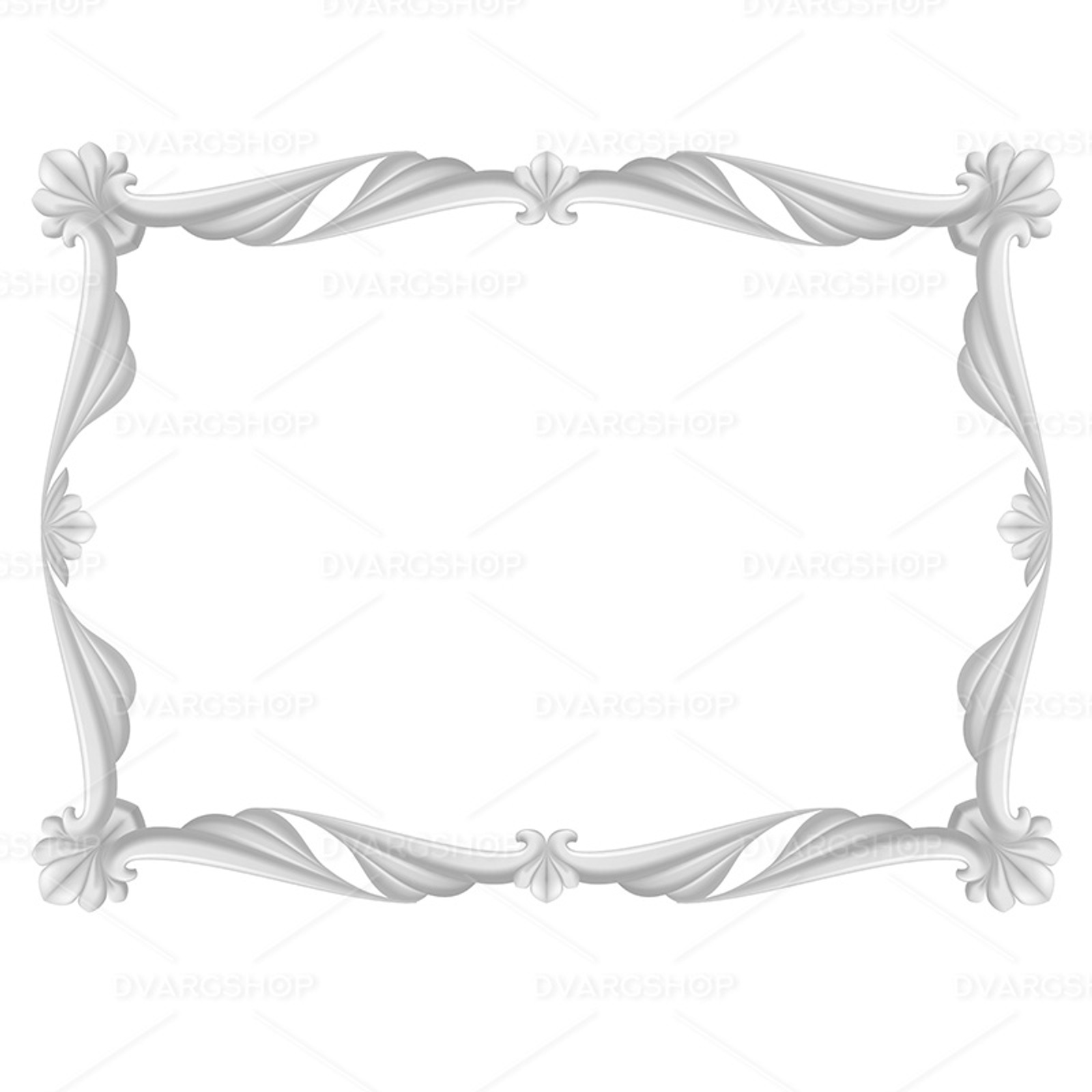 Gray Beautiful Frame Illustration on White Background - Vector Image