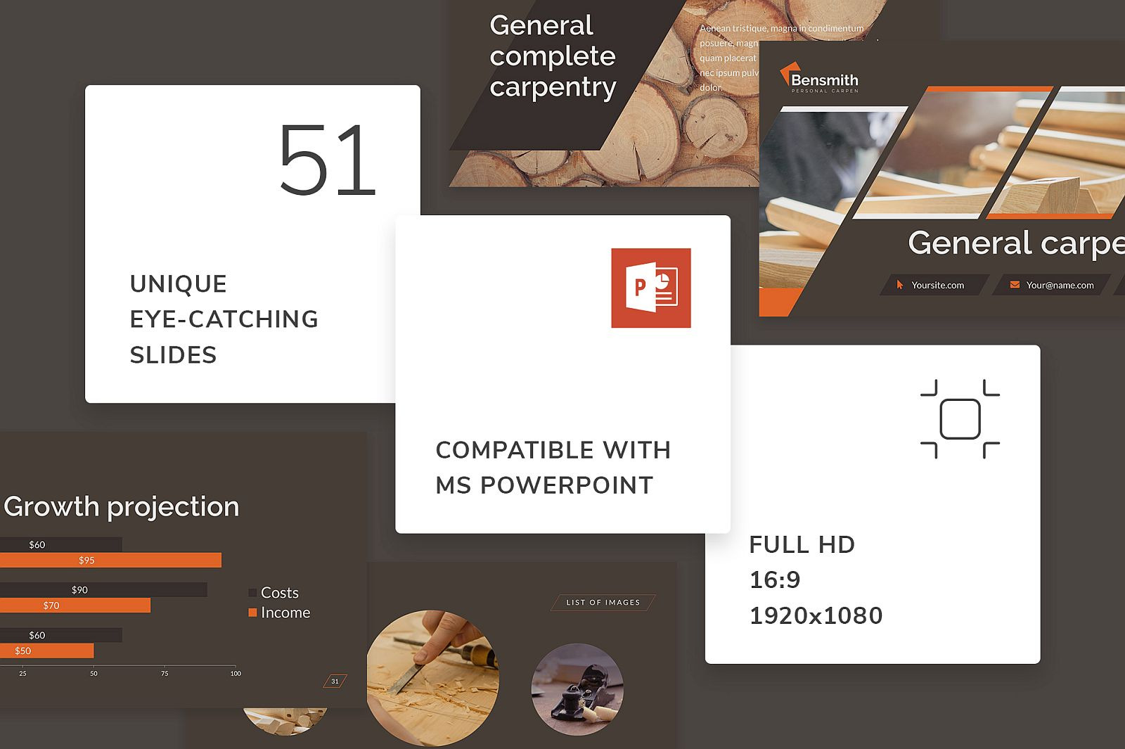 Carpenter Presentation PowerPoint template - TemplateMonster
