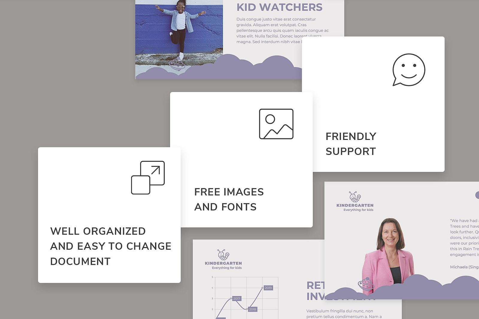 Kindergarten Presentation PowerPoint Template Kindergarten presentation powerpoint template