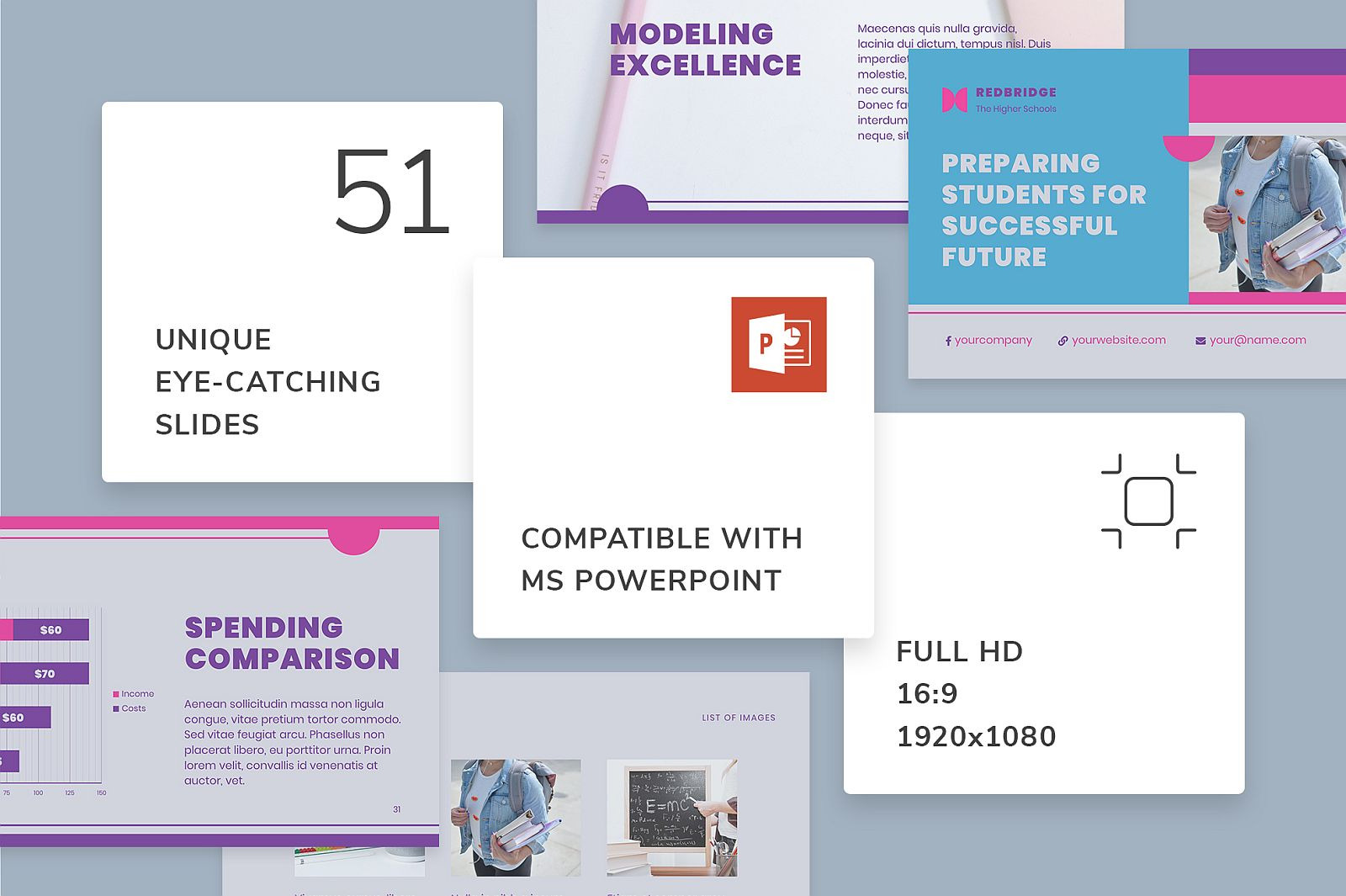 Education Presentation PowerPoint template - TemplateMonster