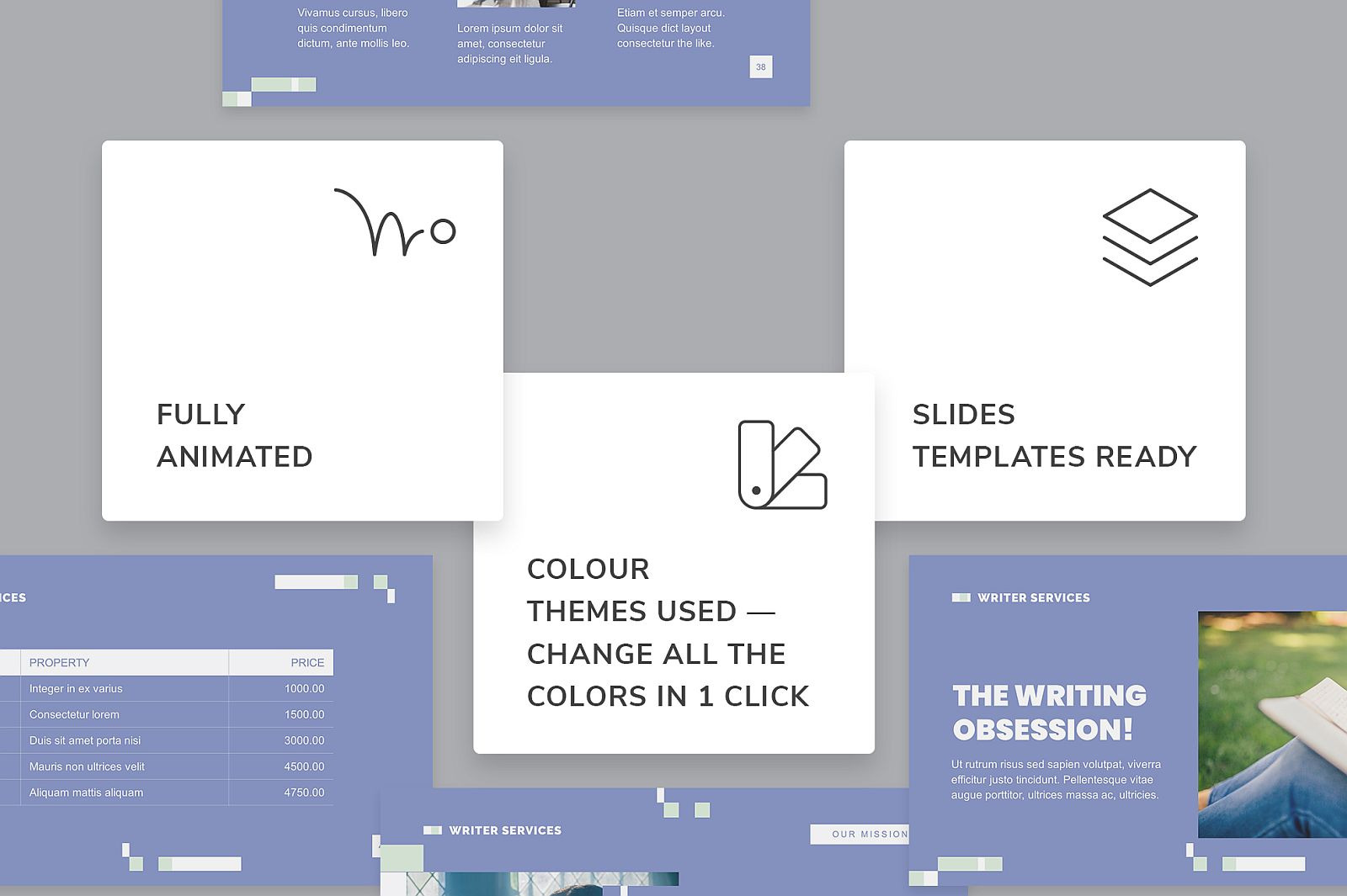 Freelance Writer Presentation PowerPoint template