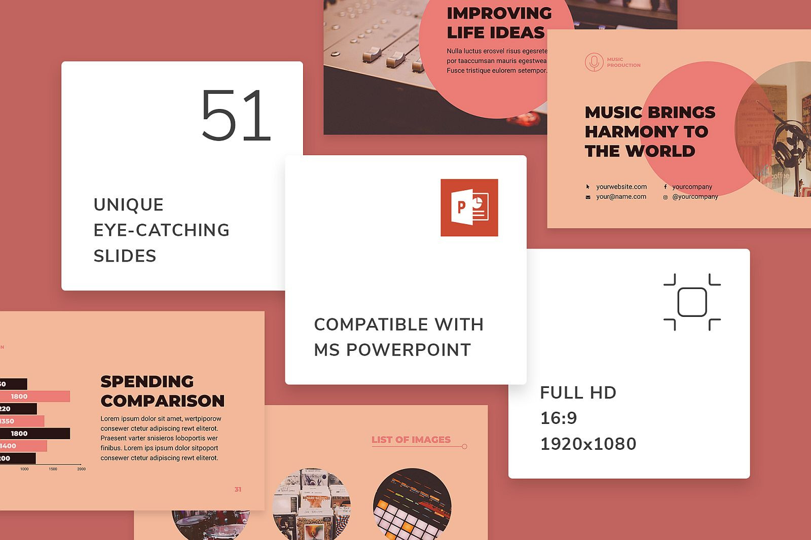 Music Production Presentation Powerpoint Template