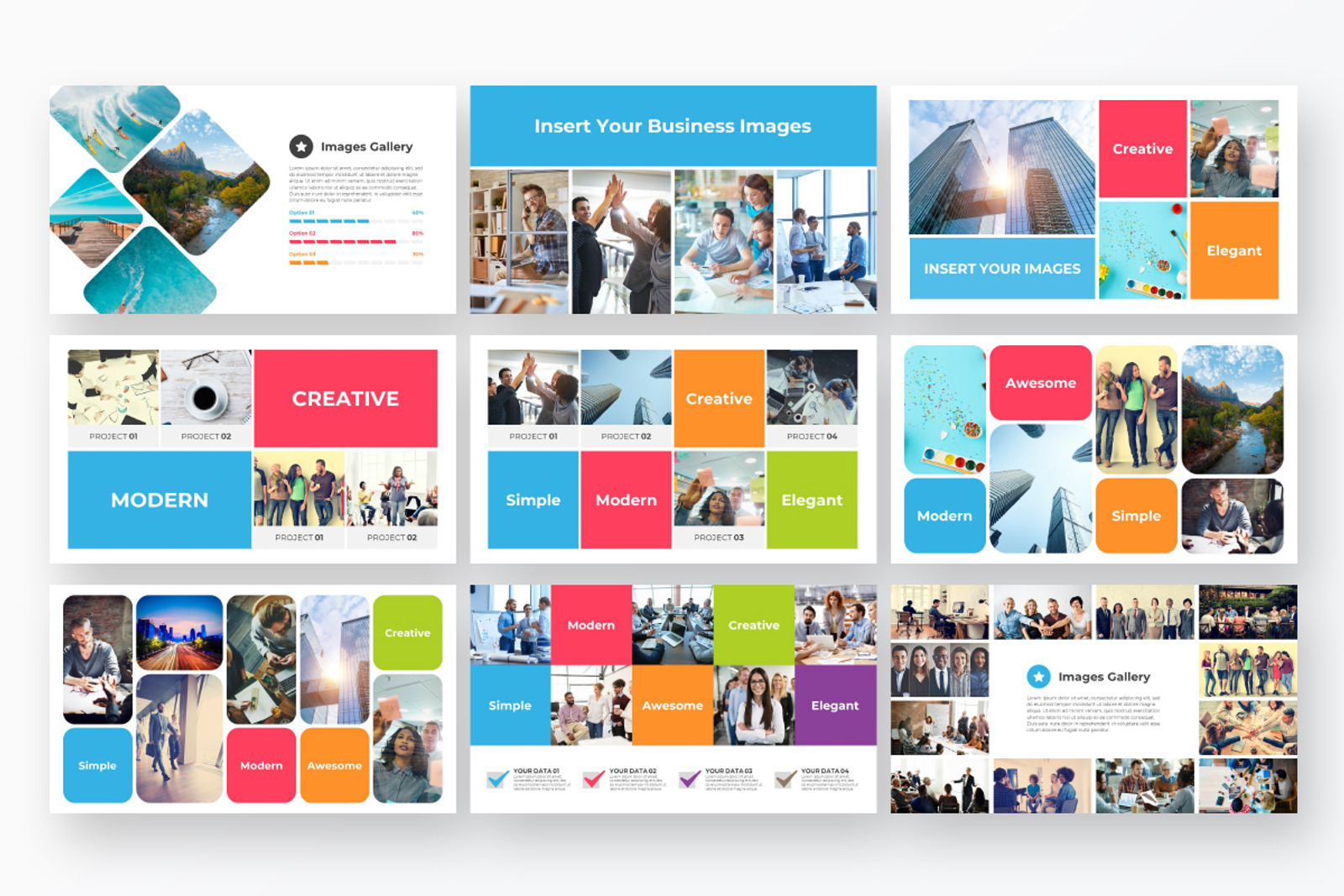 Gallery PowerPoint Presentation Template - TemplateMonster