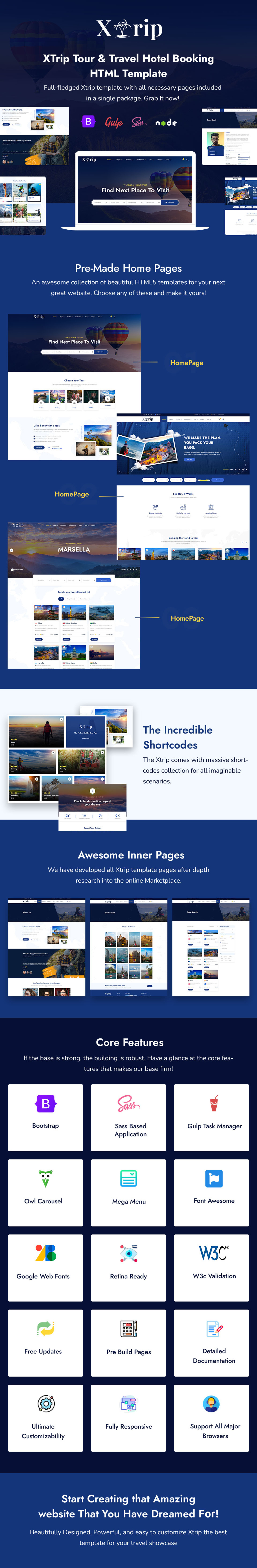 Xtrip - Tour & Travel Hotel Booking HTML Template