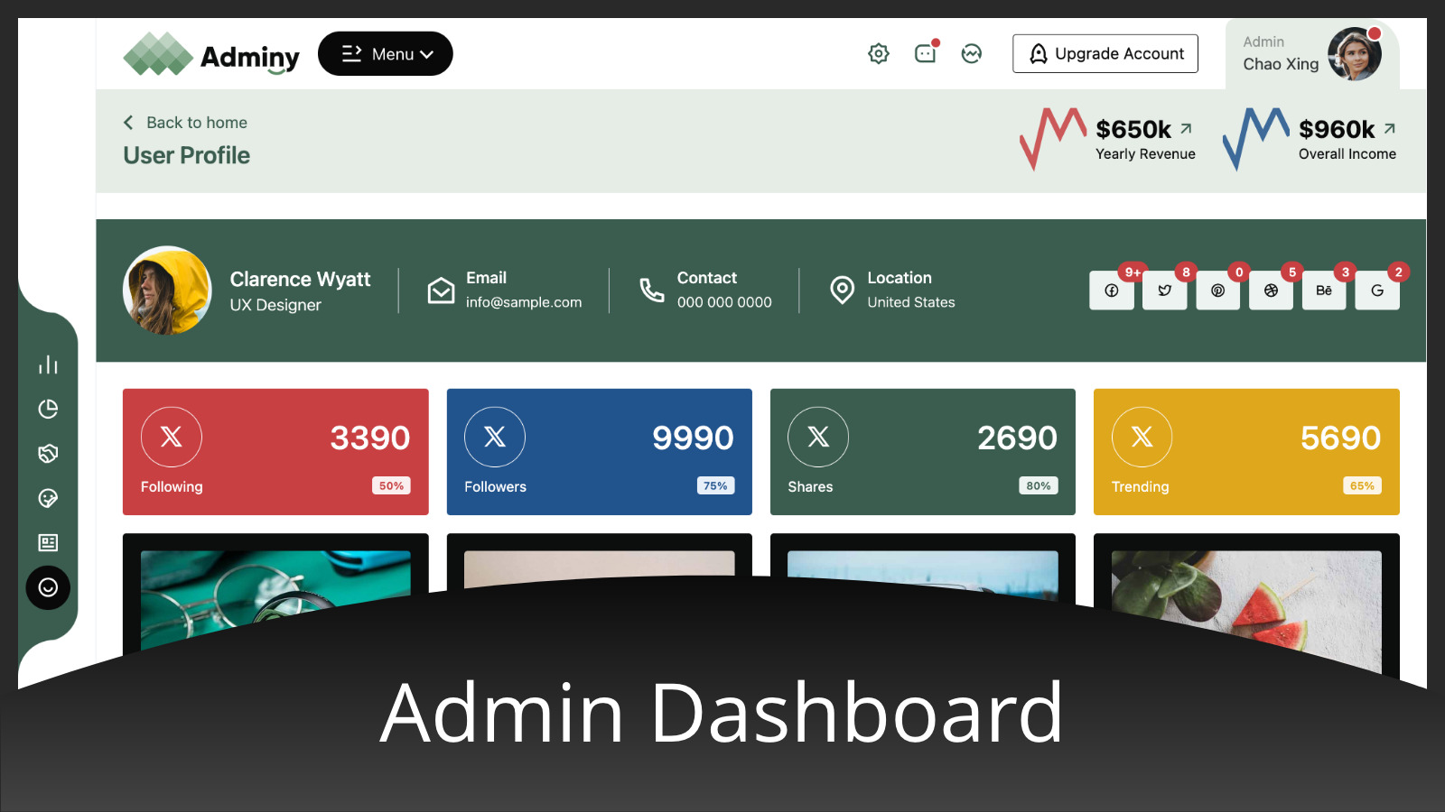 Adminy Bootstrap Admin Panel #371583 - TemplateMonster