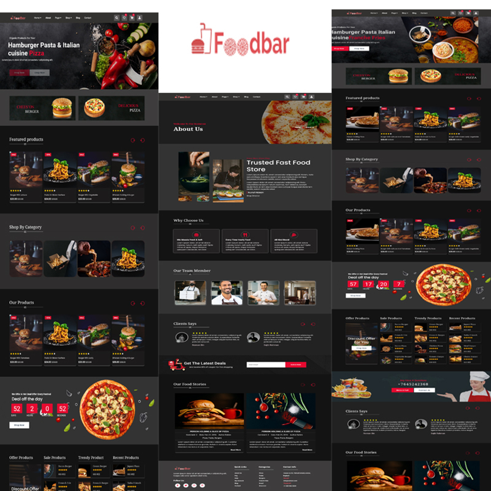 FoodBar - Fast Food & Restaurant HTML Template