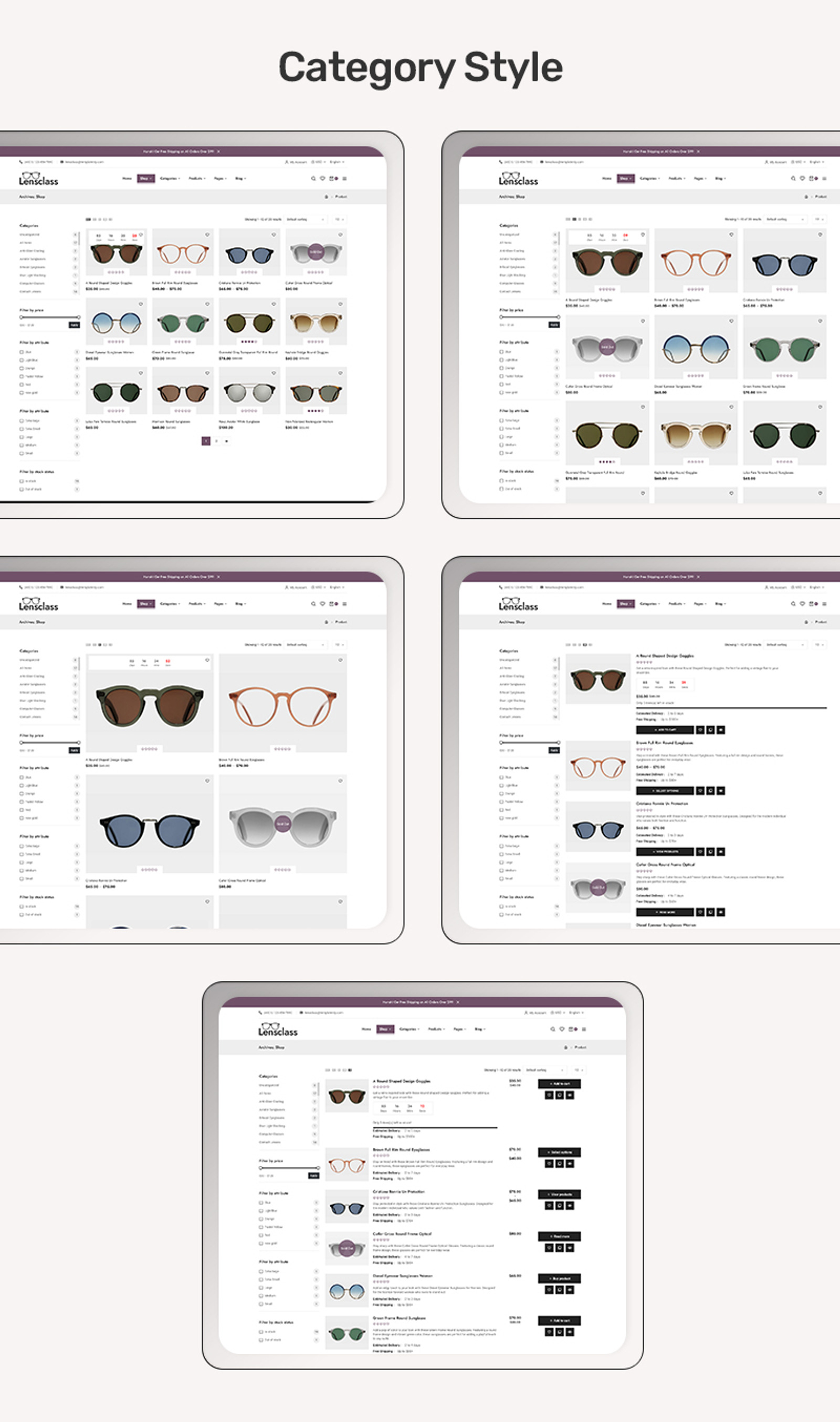 LensClass - WooCommerce Theme for Goggles, Aspects, Eyewear & Lifestyle