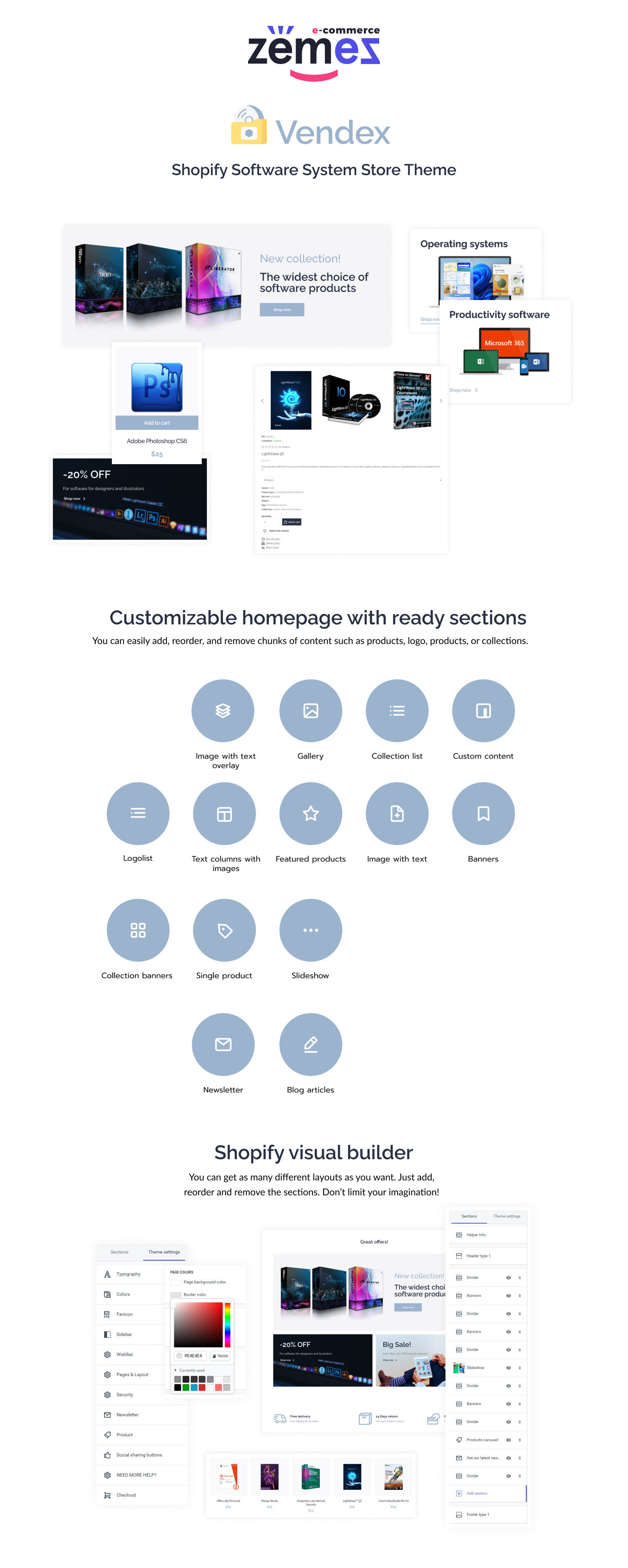 Shopify Software Store Template Vendex - Shopify Software System Store Theme