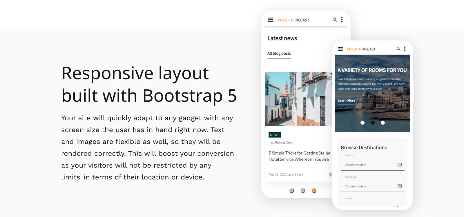 Fresh Forecast - Travel and Hotels HTML5 Template