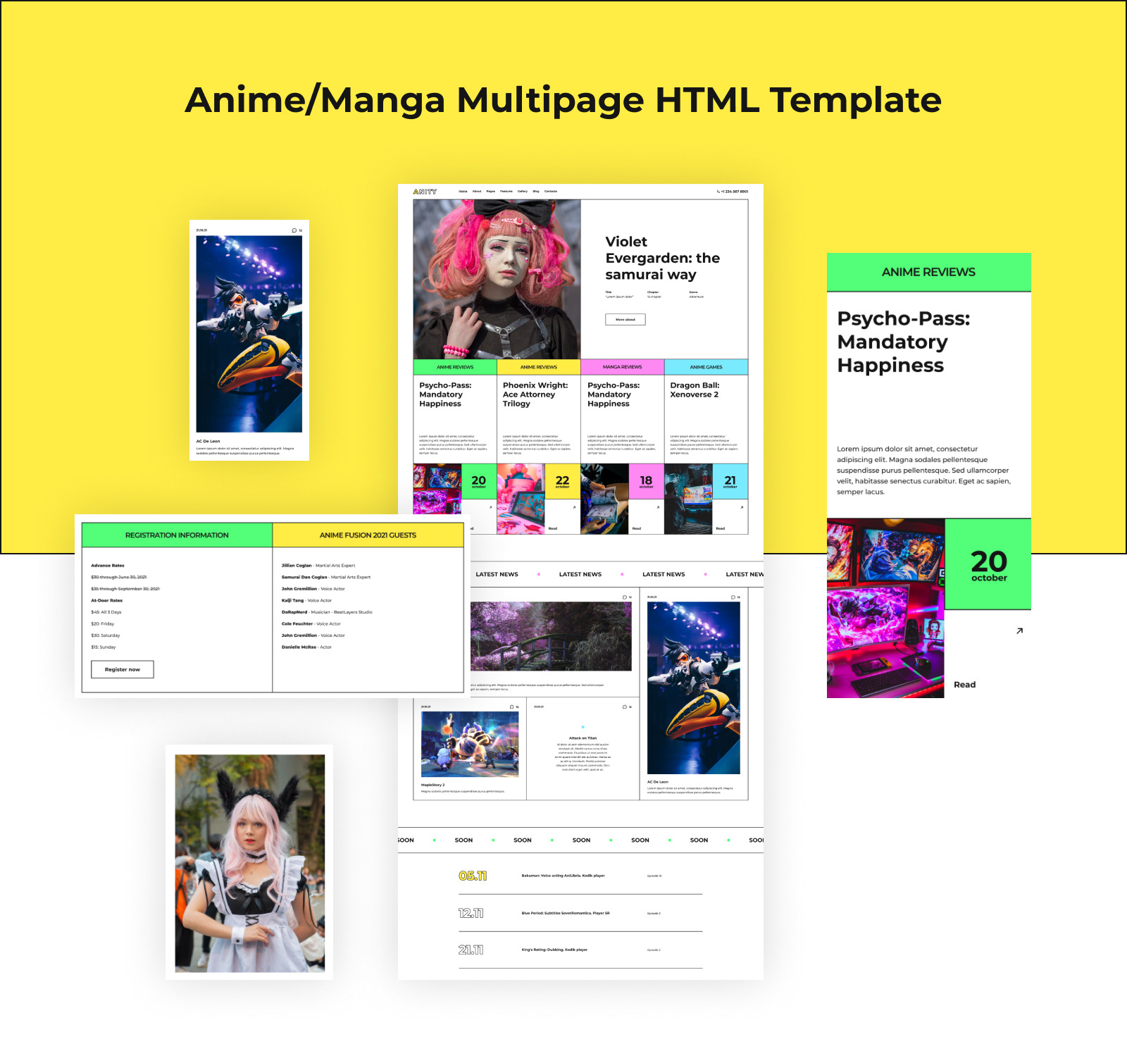 Anity - Anime HTML5 Website Template - TemplateMonster