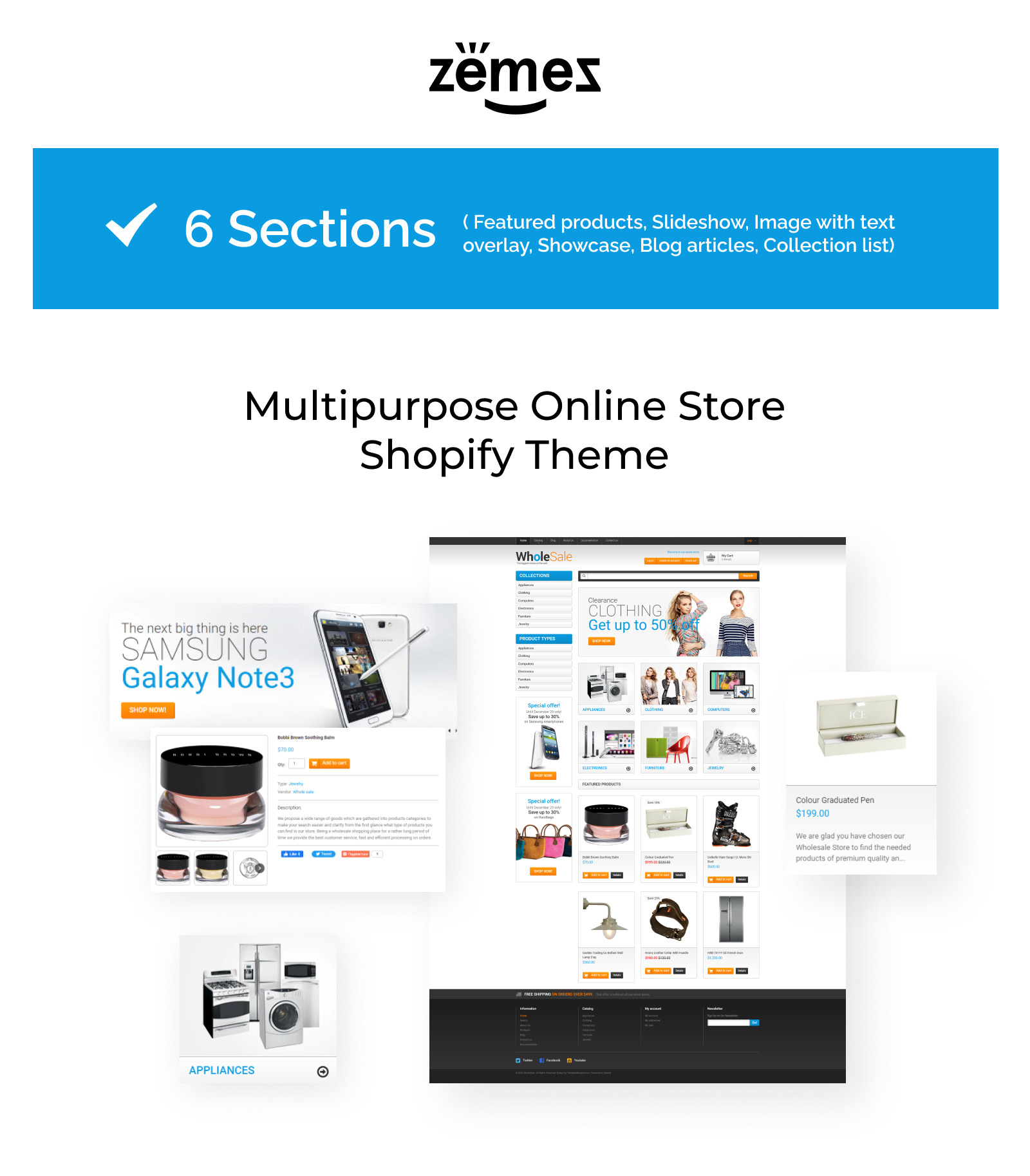 Wholesale Store Shopify Theme TemplateMonster