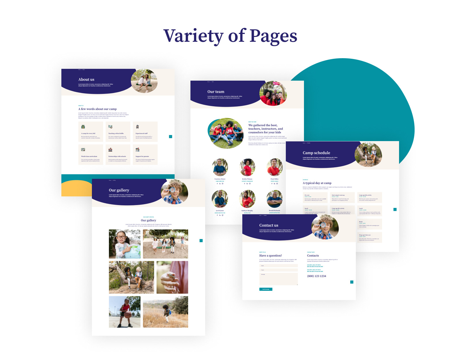 Gold Arrow Summer Camp HTML5 Website Template
