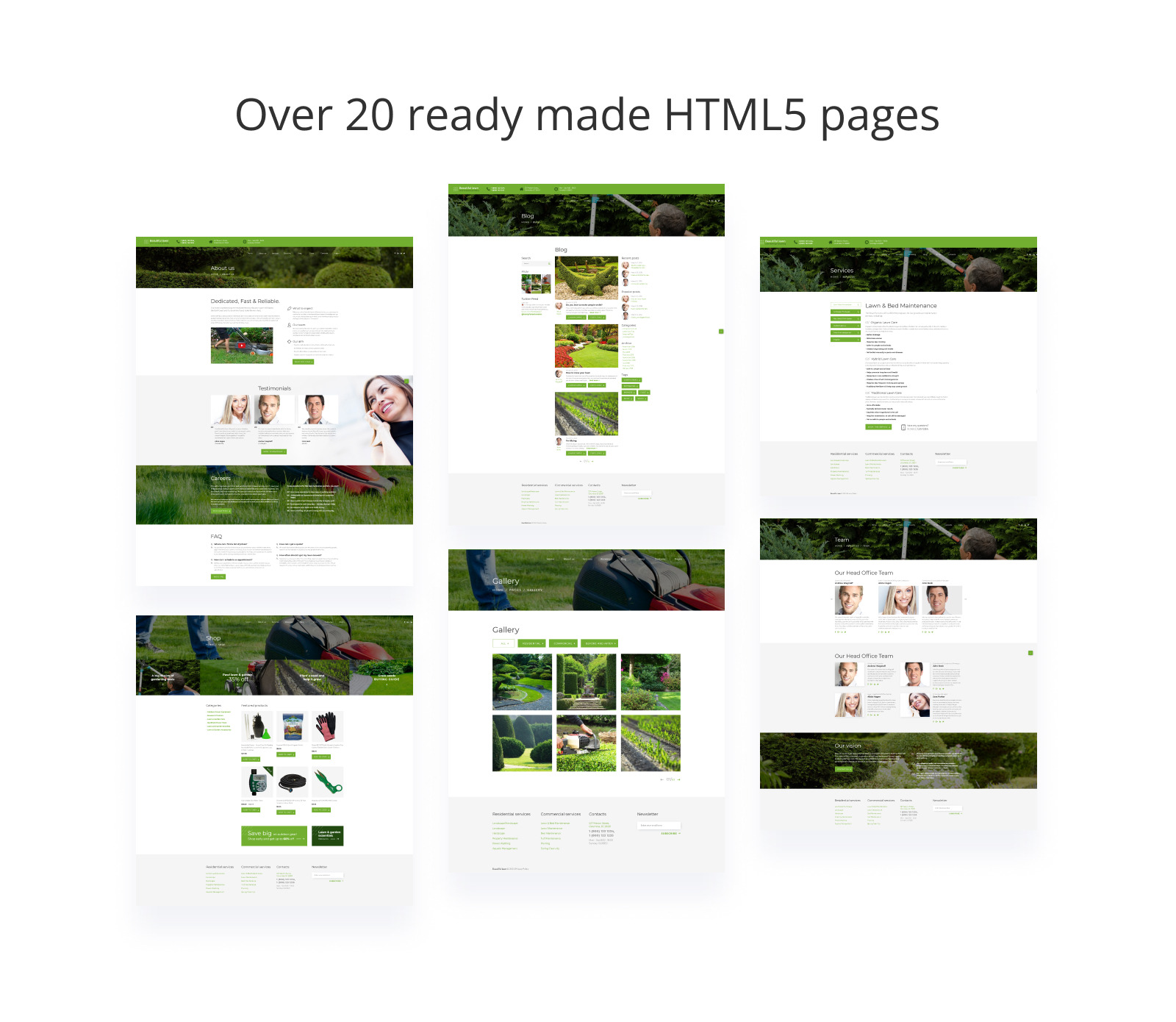 Beautiful Lawn Lawn Moving And Gardening Website Template