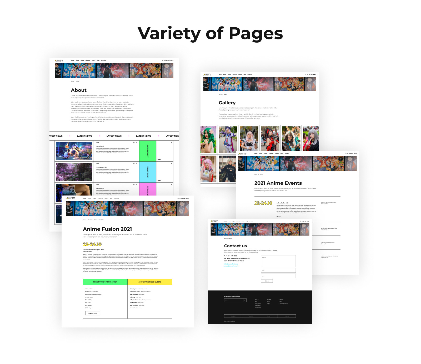 Anity - Anime HTML5 Website Template - TemplateMonster