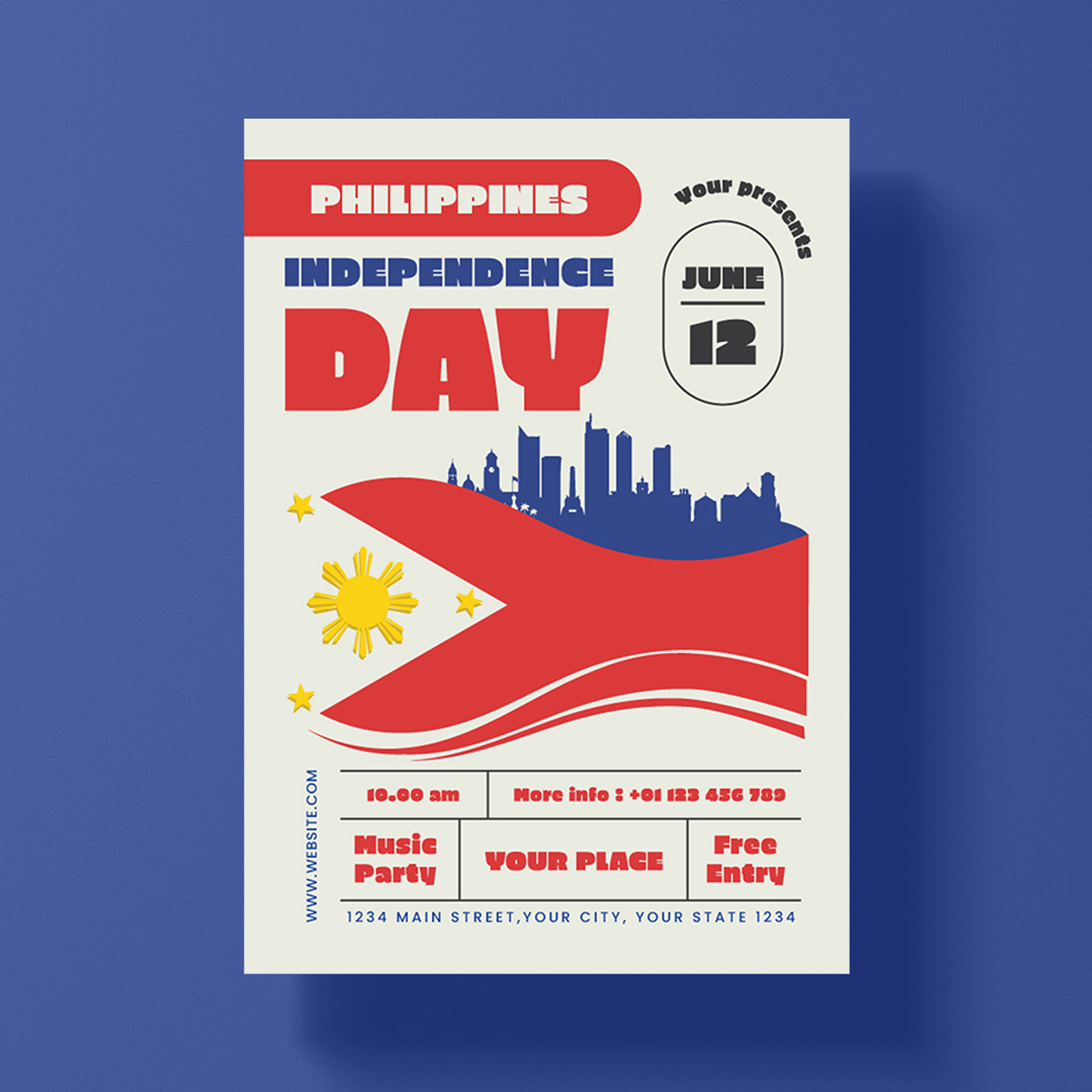 Philippines Independence Day Flyer Template TemplateMonster