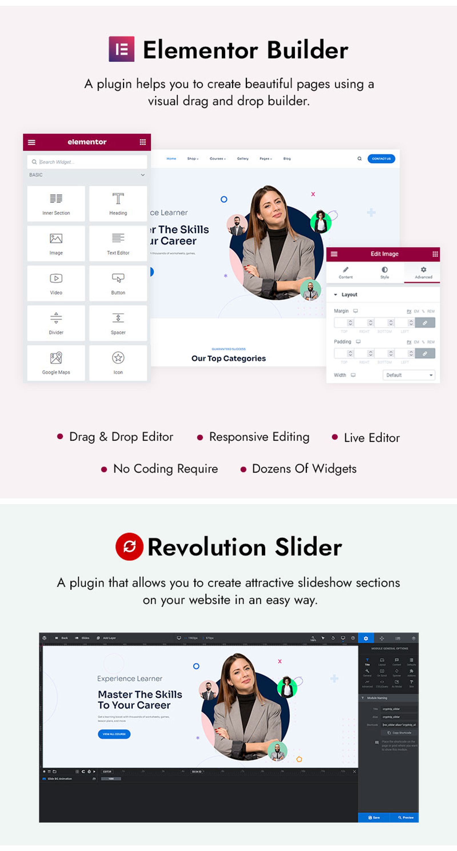 Educelina - Online Learning Courses Elementor Wordpress Responsive Theme