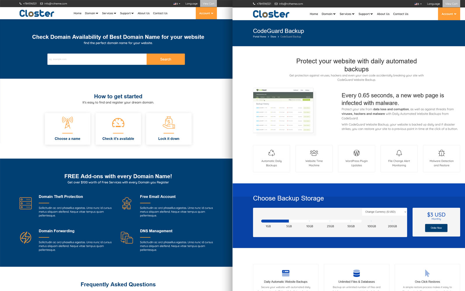 Closter WHMCS and HTML Template #288511 - TemplateMonster