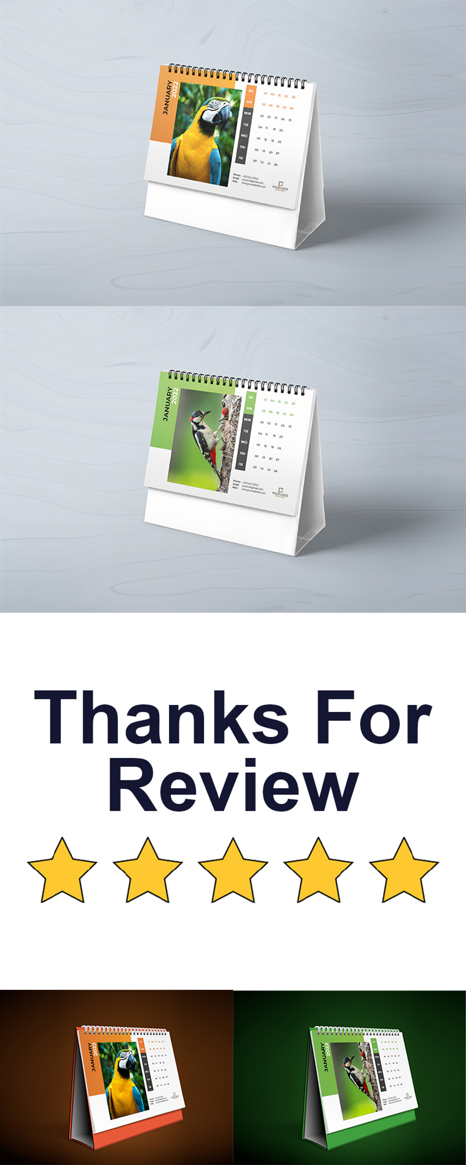 Desk Calendar Design Template #217027 - TemplateMonster