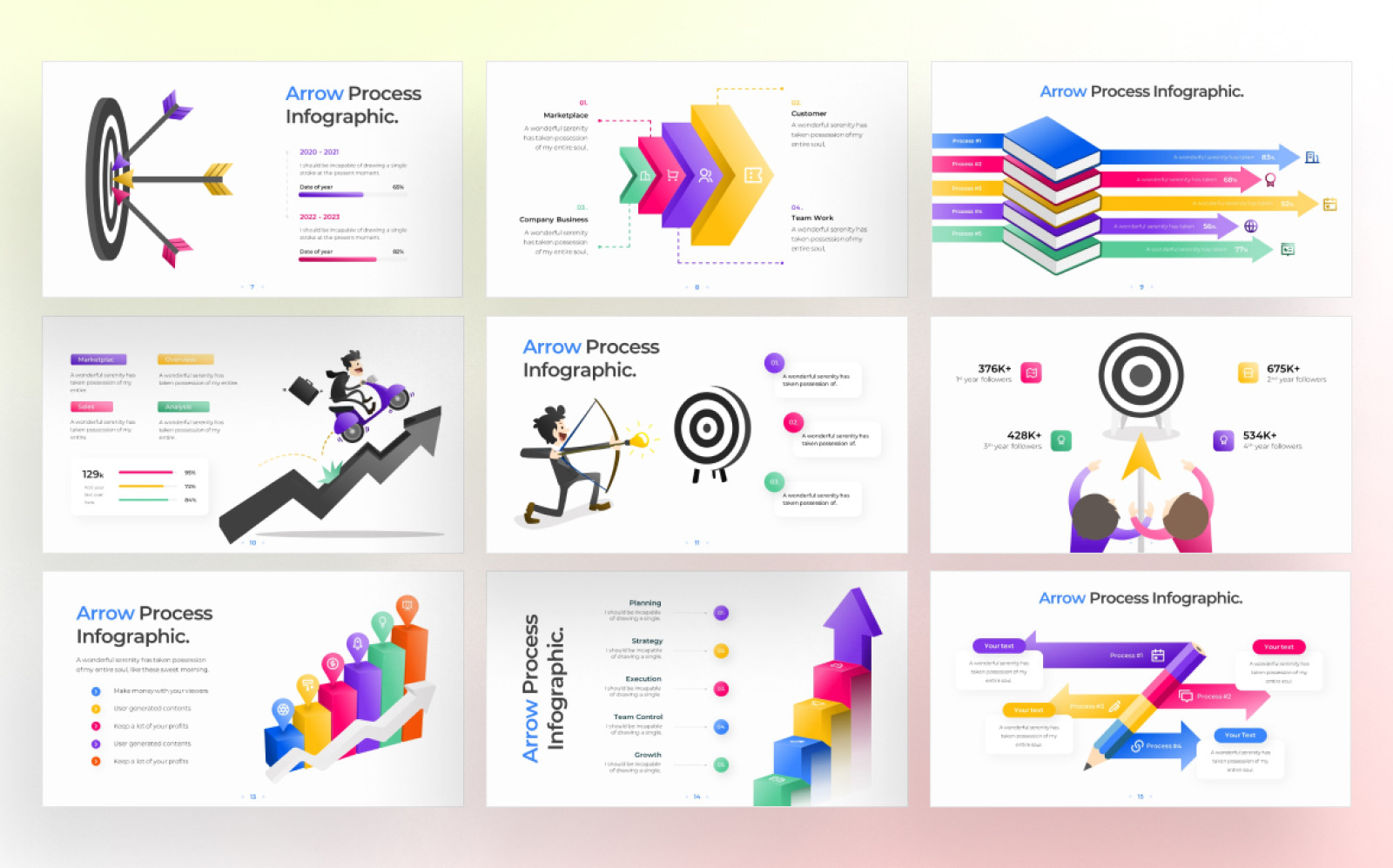 Arrow Process PowerPoint Infographic Template