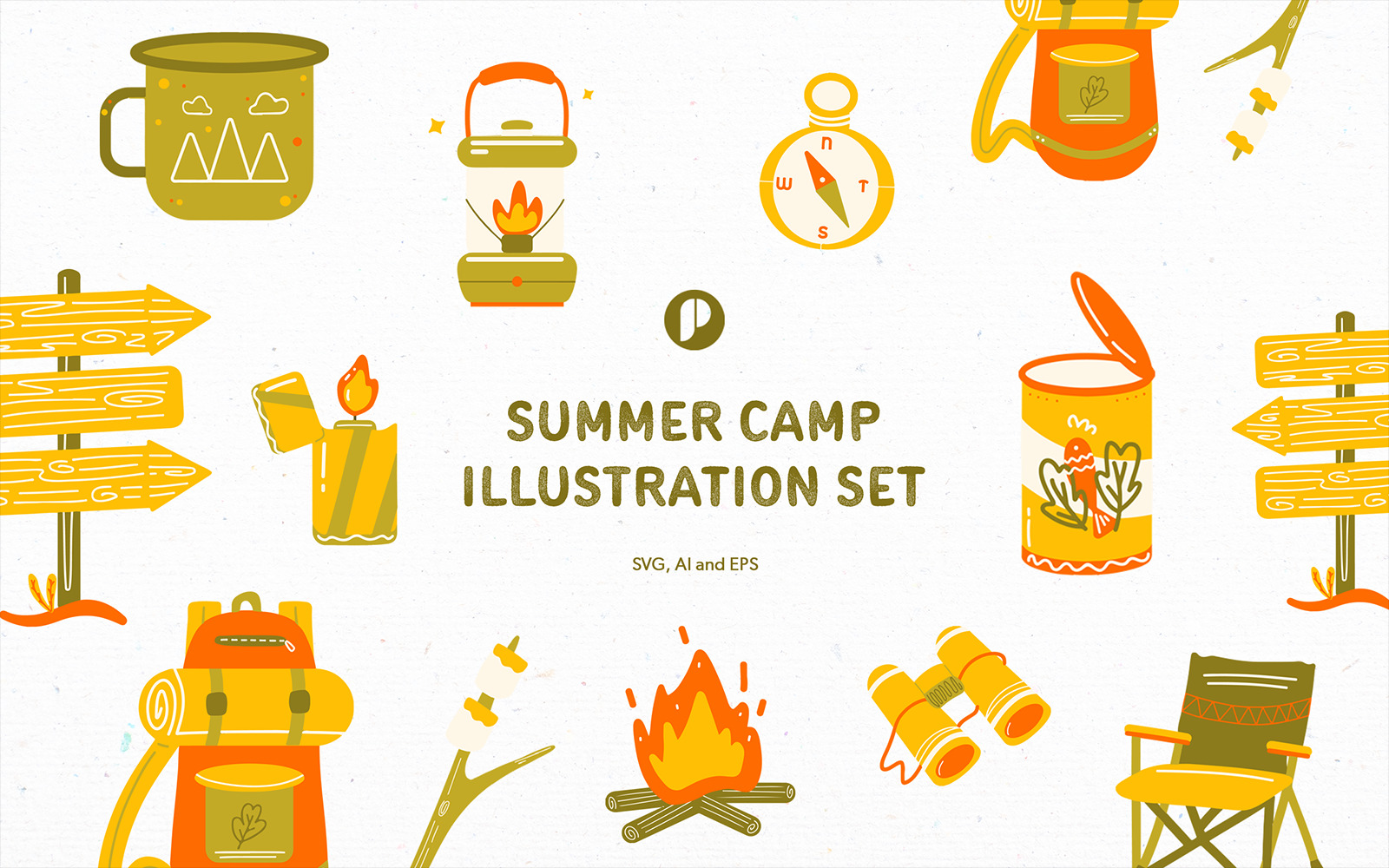 yellow-and-red-cute-summer-camp-illustration-set