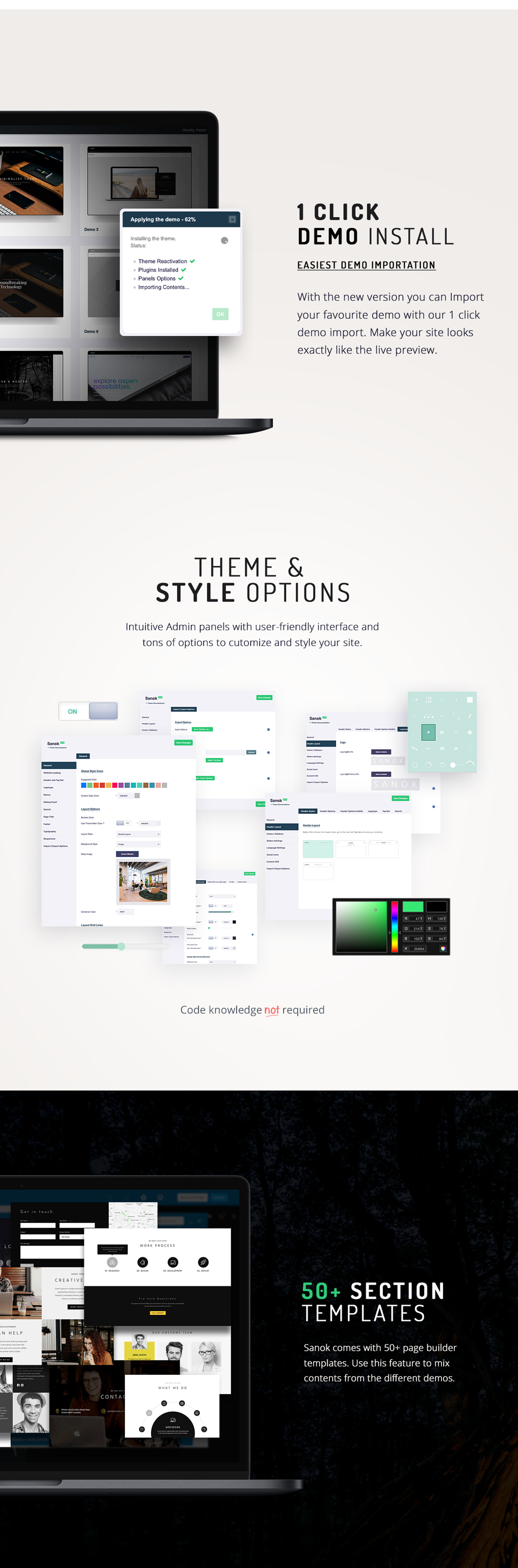 Clean Theme Sanok - Clean Minimalist One & Multipage WordPress Theme